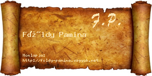 Földy Pamina névjegykártya